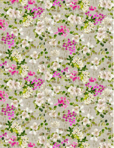 Cotton tablecloth with Biscondola print, 140x170 | TESSITURA TOSCANA TELERIE - 1 2