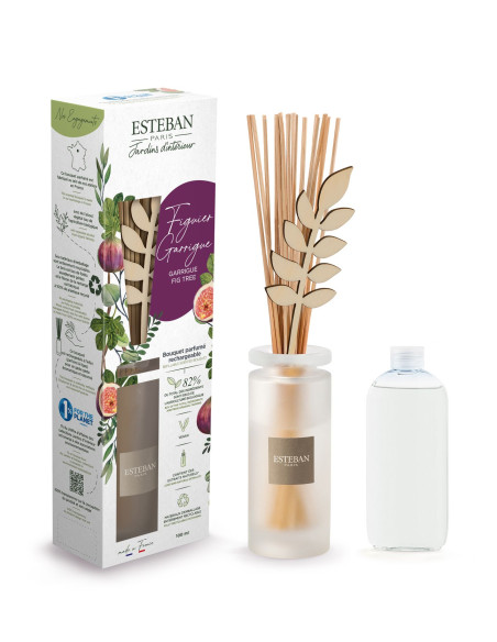 Bytový parfém Garrigue Fig tree, tyčinkový difuzér 100ml | ESTEBAN