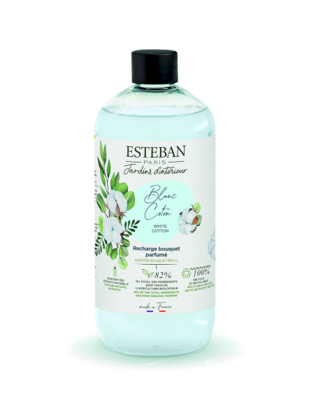 Home perfume White cotton, refill for difuzer 500ml | ESTEBAN - 1
