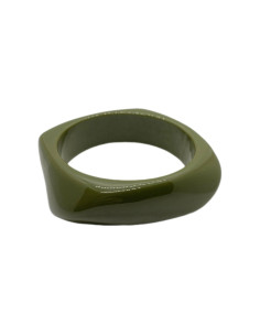 Náramek pevný nepravidelný, khaki zelený | KLÉO PARIS