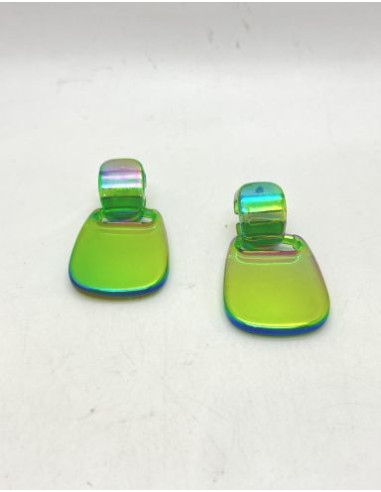 Náušnice průsvitné zelené | KLÉO PARIS