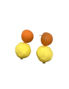 Earrings round, yellow | LORIANE