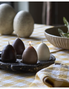 Svíčky - přírodní vajíčka v sadě 4kusů | AFFARI 2