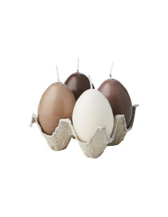 Svíčky - přírodní vajíčka v sadě 4kusů | AFFARI