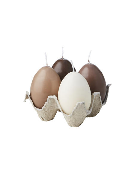 Svíčky - přírodní vajíčka v sadě 4kusů | AFFARI