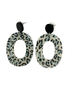 Earrings with oval trim and animal motif | KLÉO PARIS - 2 2
