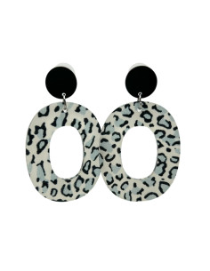 Earrings with oval trim and animal motif | KLÉO PARIS - 2
