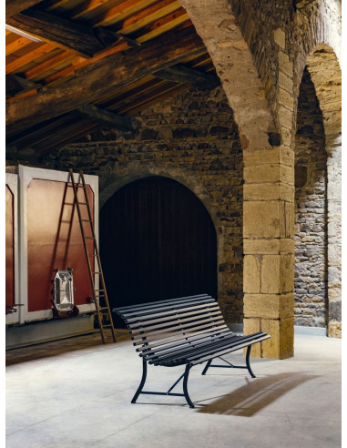 Zahradní kovová lavička Louisiane š.150 | FERMOB