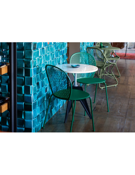 Zahradní kovová židle Lorette, stohovatelná | FERMOB