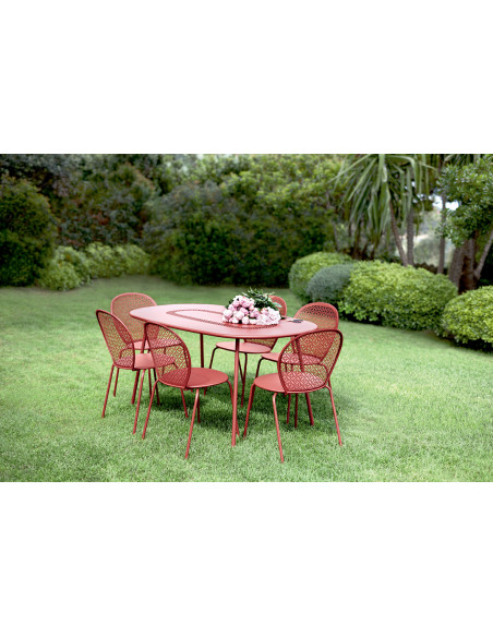 Zahradní kovová židle Lorette, stohovatelná | FERMOB