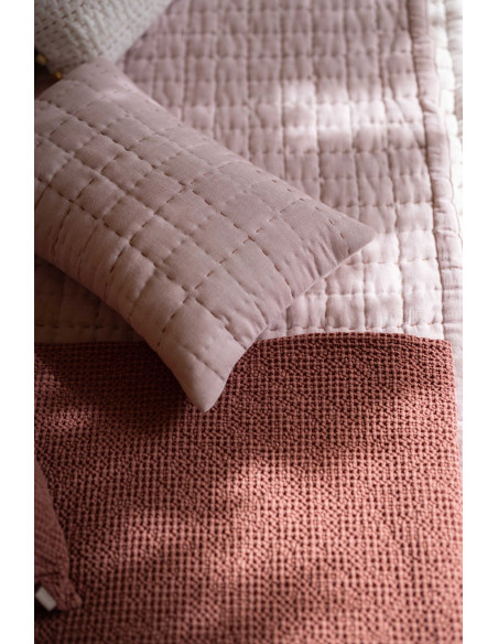 Pléd/ přehoz přes postel Maia Terracotta recyklé 140x200 | VIVARAISE