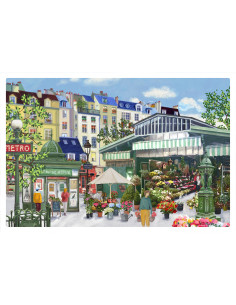 Prostírání s motivem pařížského květinového trhu | WINKLER