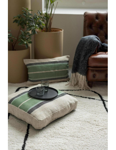 Podlahový sedák Gatsby se zeleným pruhem |...