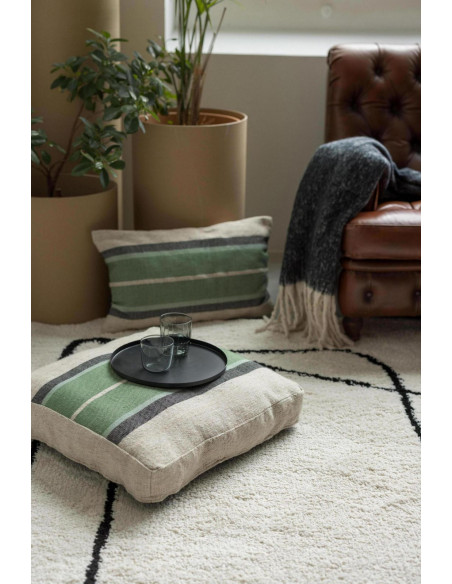 Podlahový sedák Gatsby se zeleným pruhem | VIVARAISE