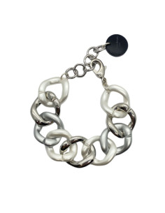 Chain bracelet in pearl and silver | FRANCINE BRAMLI