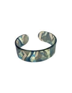 Bracelet transparent marble blue, solid | FRANCINE BRAMLI
