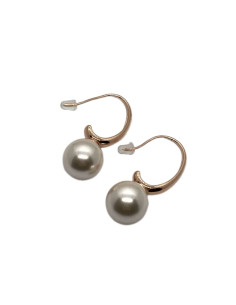 Pink earrings with white pearl | FRANCINE BRAMLI 2