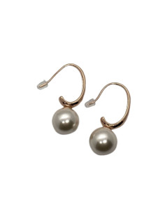 Pink earrings with white pearl | FRANCINE BRAMLI