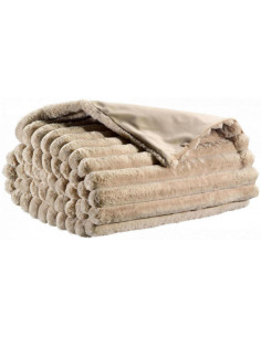 Fur bedspread Alice Lin, 180x240 beige | VIVARAISE - 1