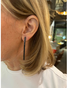 Náušnice černé s krystaly | FRANCINE BRAMLI 2