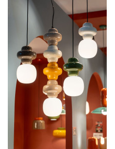 Závěsné svítidlo Copacabana C2684 mix barev se zelenou | FERROLUCE - 1 2