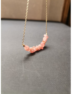 Řetízkový náhrdelník s růžovými kamínky rodochrozitu |...