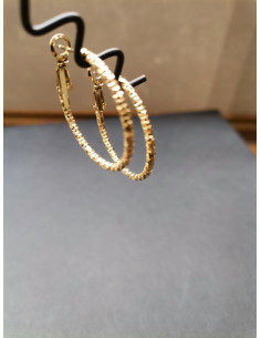 Kruhové náušnice zdobené štrasem | PIOU PIOU