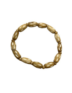 Náramek korálkový přírodní s detailem | dovoz Indie