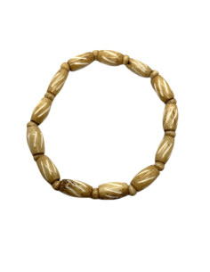 Náramek korálkový přírodní s detailem | dovoz Indie