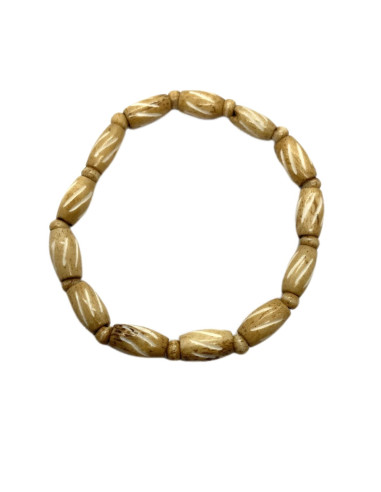 Náramek korálkový přírodní s detailem | dovoz Indie