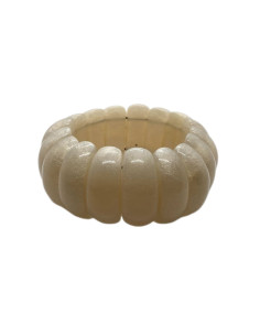 Náramek široký, v béžové barvě | dovoz Indie