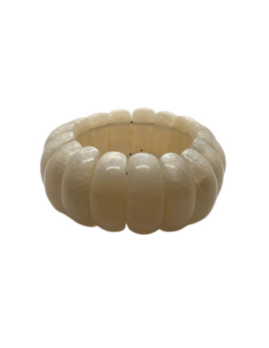 Náramek široký, v béžové barvě | dovoz Indie