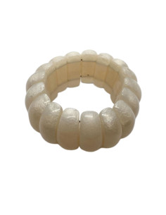 Náramek široký, v béžové barvě | dovoz Indie 2