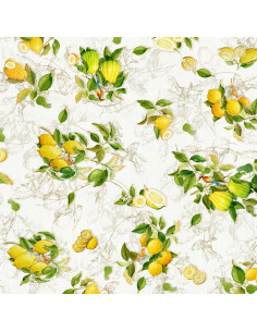 Lněný ubrus s potiskem Limoncello 85x85 | TESSITURA TOSCANA TELERIE 1