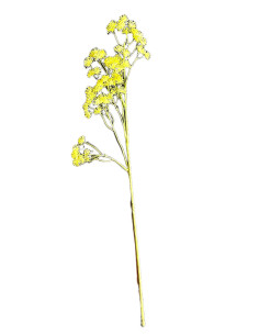 Umělá květina - žlutě kvetoucí Aralie, 85cm 2