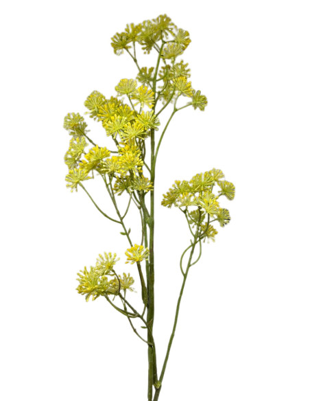 Umělá květina - žlutě kvetoucí Aralie, 85cm