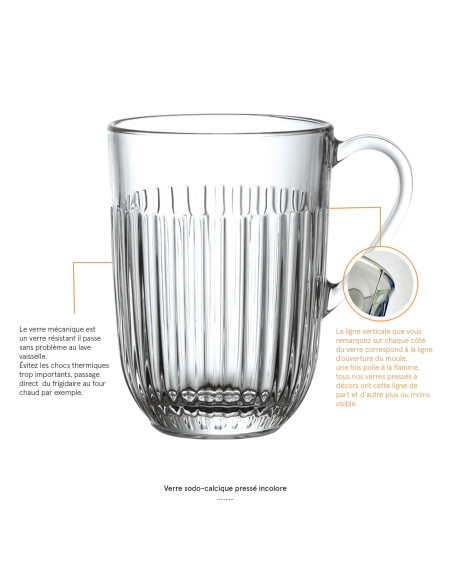 Skleněný hrnek Ouessant, 40cl | LA ROCHÈRE