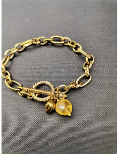 Řetízkový náramek s ověskem a citrínem | PIOU PIOU 2