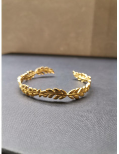 Pevný zlatý náramek s lístky | PIOU PIOU 2