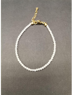 Náramek z drobných korálků měsíčního kamene | PIOU PIOU - 2