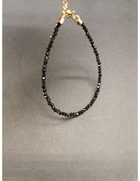 Náramek z drobných kamínků černého onyxu | PIOU PIOU