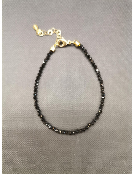 Náramek z drobných kamínků černého onyxu | PIOU PIOU