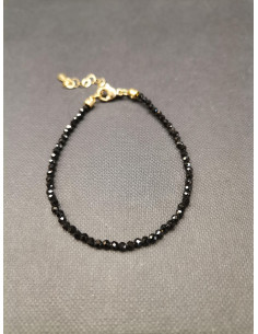 Náramek z drobných kamínků černého onyxu | PIOU PIOU