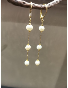 Visací náušnice s perličkami | PIOU PIOU