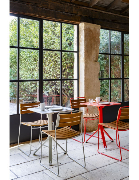 Folding metal table Rest'O 57x57cm outdoor/ indoor| FERMOB - 31