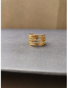 Víceřadý prsten ve zlaté barvě | PIOU PIOU