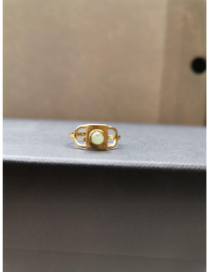 Prsten ve zlaté barvě s jaspisem | PIOU PIOU