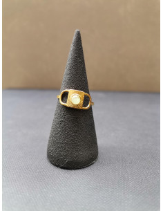 Prsten ve zlaté barvě s jaspisem | PIOU PIOU 2