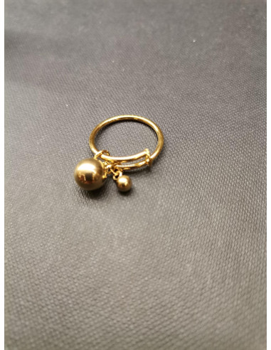 Prsten ve zlaté barvě s ověsem | PIOU PIOU
