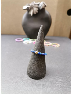 Prsten z korálků lapis lazuli, modrý | PIOU PIOU